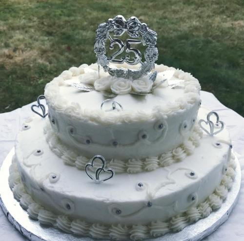 25th Anniversary Wedding Cake